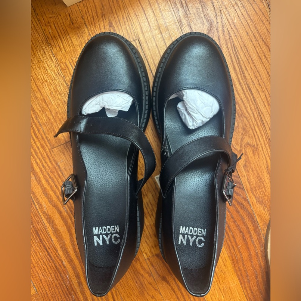 Madden NYC Black Platform Shoes